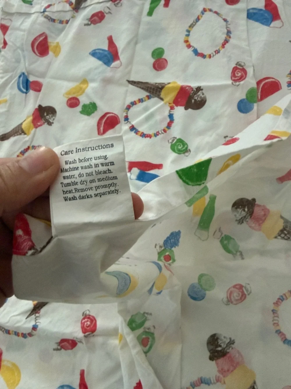 Rare Vermont Country Store Queen Flat Sheet Pillowcases Ice Cream Candy Taffy